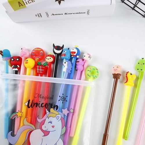 韓國文具可愛卡通創意中性筆小清新水筆超萌黑色簽字筆學生用品