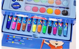 54pc繪畫禮盒文具套裝 學(xué)生畫筆 水彩筆 兒童節(jié) 生日禮物 900克