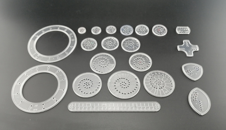 萬花尺套裝兒童美術繪畫模板尺子文具套裝曲線畫圖魔幻萬花尺科教